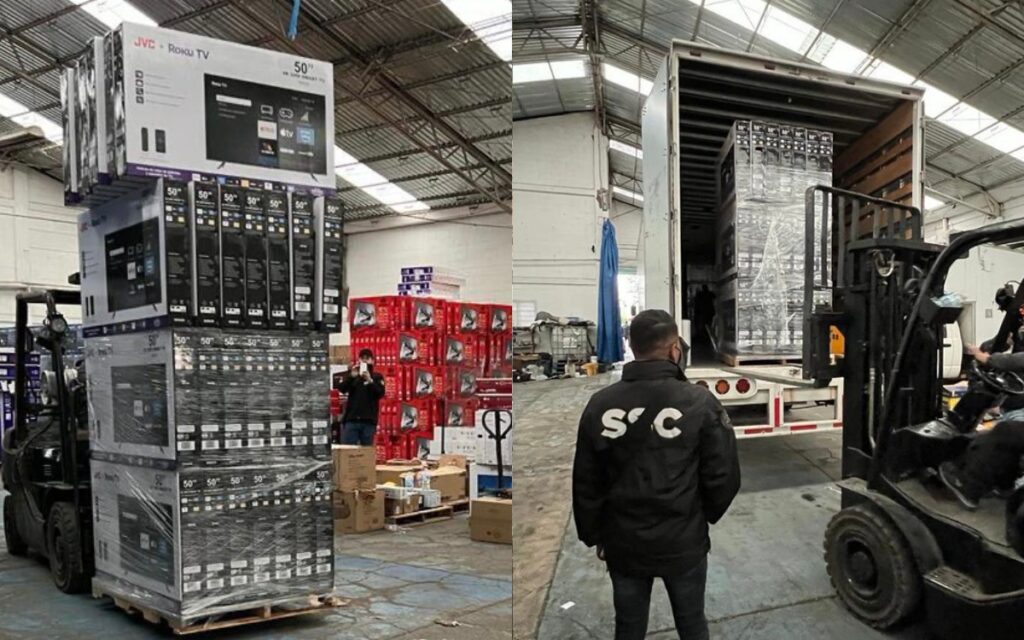 Policías recuperan más de 4 mil pantallas HD en Azcapotzalco; tiene un valor de 18 mdp