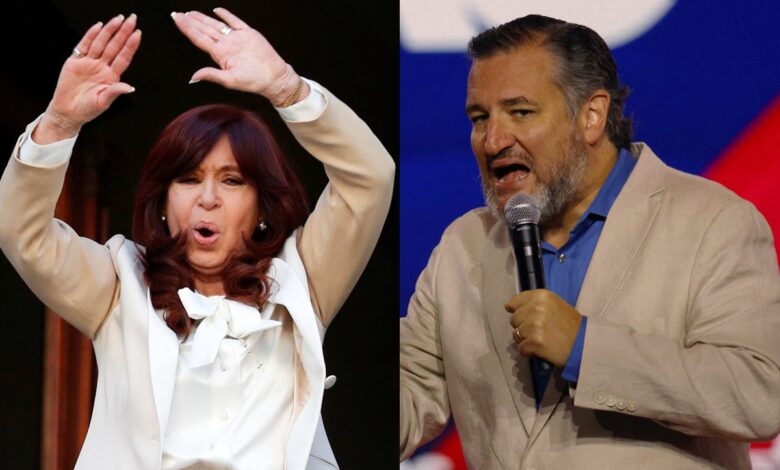 Senador Ted Cruz pide prohibirle la entrada a EU a Cristina Kirchner, vicepresidenta de Argentina