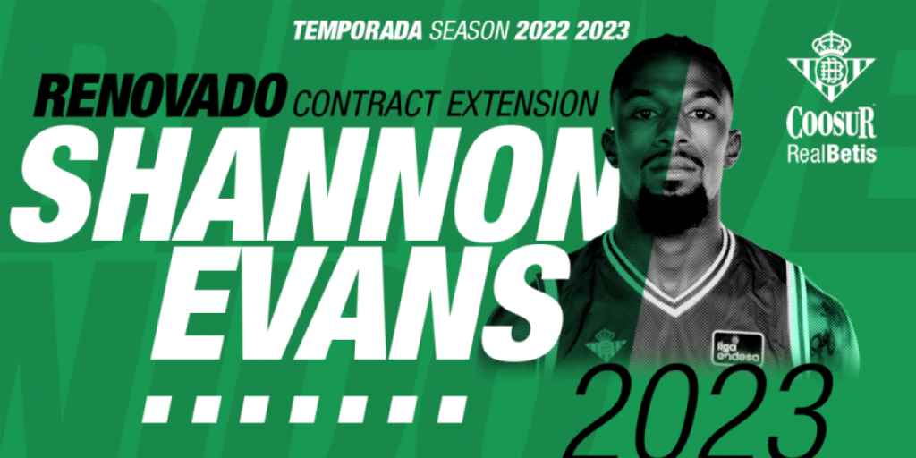 Shannon Evans será verdiblanco una temporada más