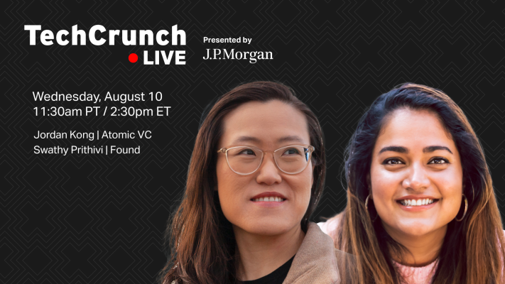 Swathy Prithivi de Found y Jordan Kong de Atomic en TechCrunch Live