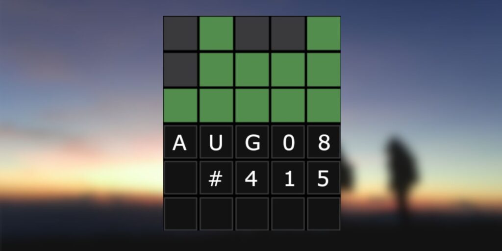 Wordle 415: 8 de agosto de 2022 Sugerencias y respuestas