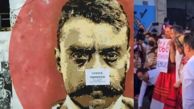 ‘Oaxaca feminicida’: protesta en la Guelaguetza, ante Murat y en las calles