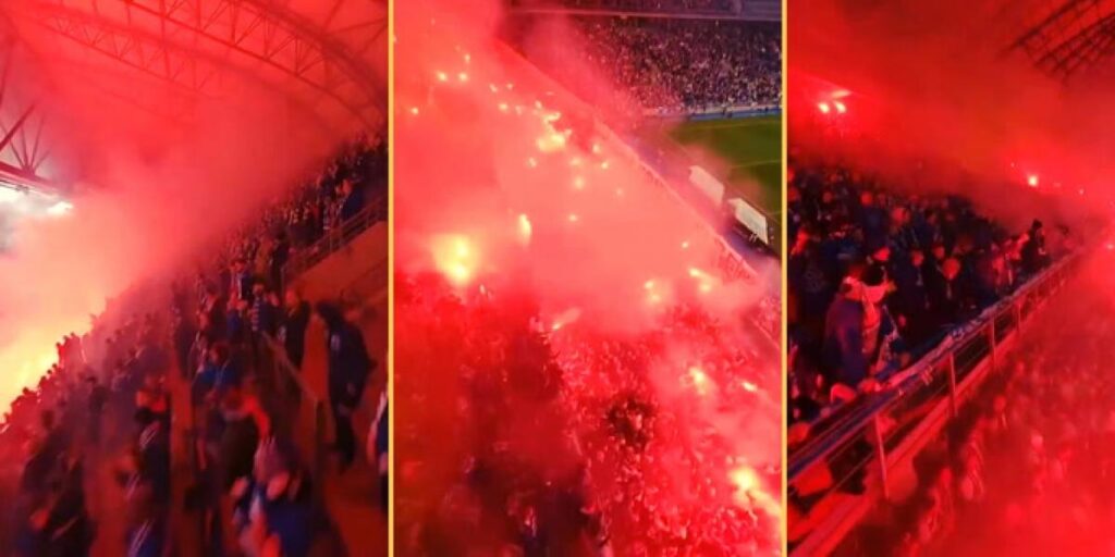 ¡Esto sí que es un infierno! Las gradas del Lech Poznan, a vista de dron