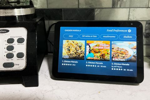 encontrar recetas en amazon echo show
