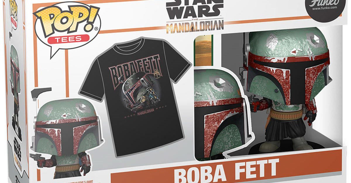 El Mandalorian Metallic Boba Fett Funko Pop y Tee Pack está disponible para pre-pedido