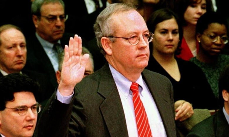 Muere Kenneth Starr, el fiscal que investigó a Bill Clinton