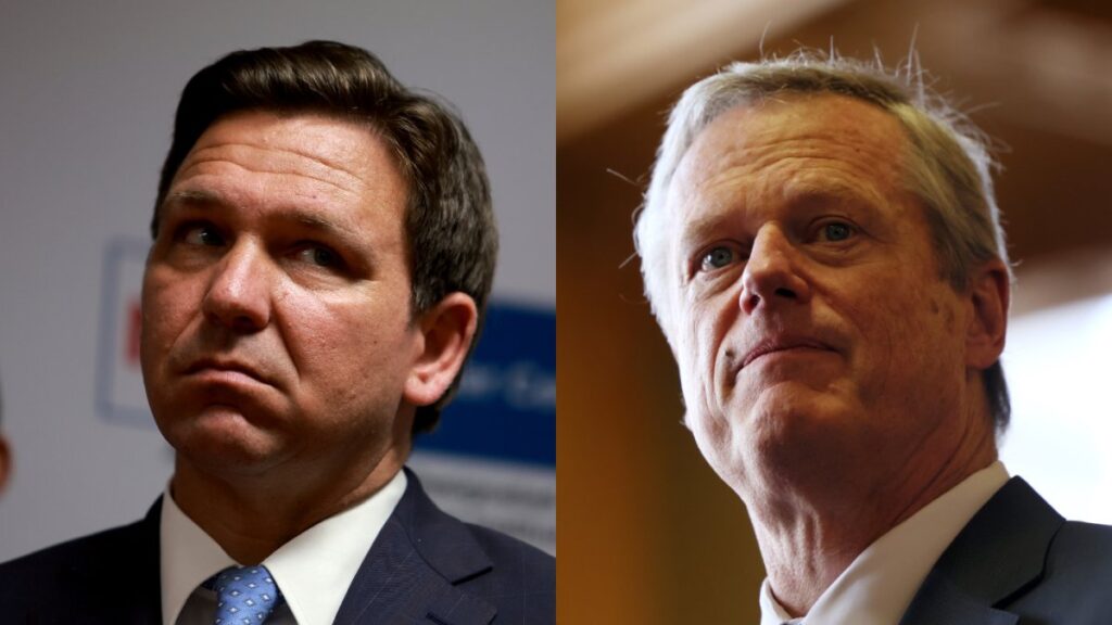 Ron DeSantis vs. Charlie Baker tras migrantes en Martha’s Vineyard