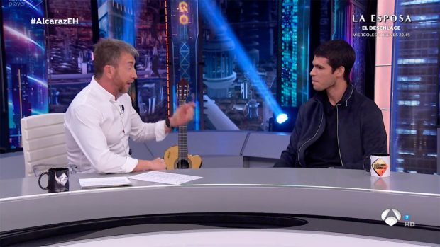 Carlos Alcaraz y Pablo Motos en 'El Hormiguero' / Antena 3