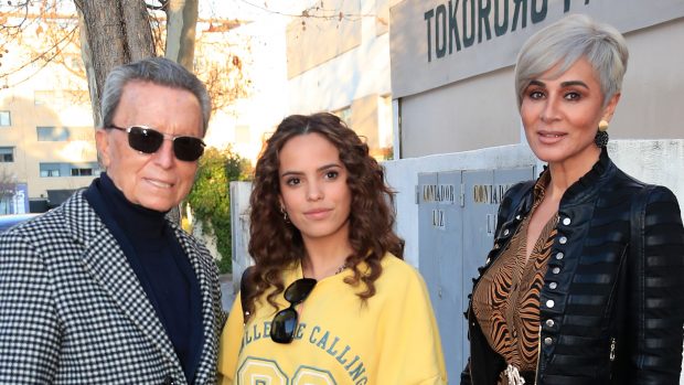 Ana María Aldón, Ortega Cano y Gloria Camila en Madrid 