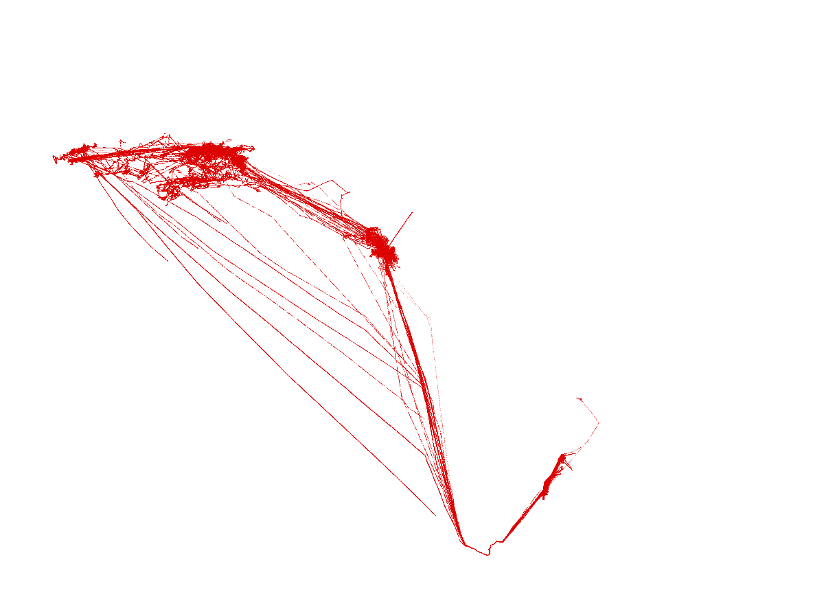 mapa de ubicaciones de barcos en un año