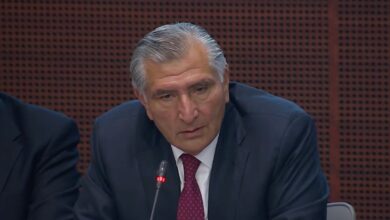 Adán Augusto López pide a senadores de Morena aprobar minuta de GN; "hemos ido perdiendo la batalla contra la inseguridad"