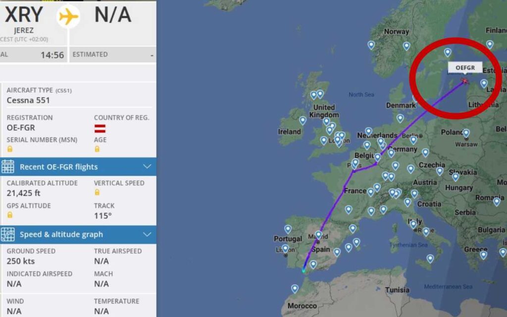 Avión privado colapsa en el mar Báltico; era monitoreado por aeronaves de combate