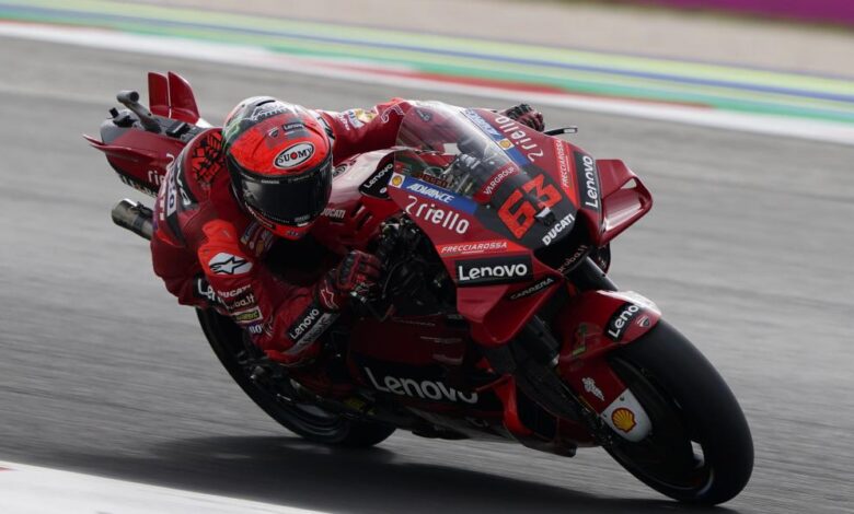 Bagnaia, penalizado con tres posiciones en la parrilla de salida