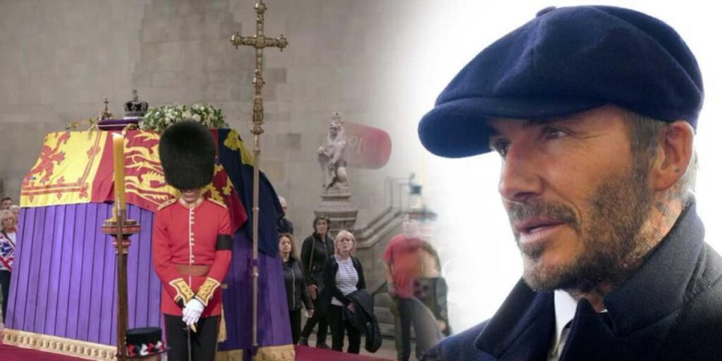 David Beckham, emocionado tras hacer 12 horas de cola para ver el féretro de Isabel II
