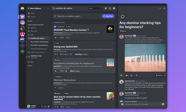 Discord agrega canales de Foro similares a Reddit para chatear sobre temas específicos