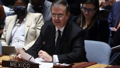 Ebrard se reúne con funcionarios de Rusia y Ucrania en visita a la ONU