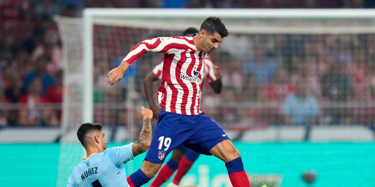 El Atlético pidió un penalti por una acción sobre Morata