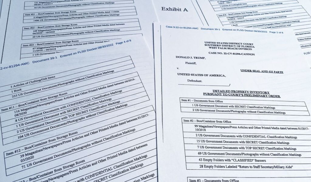 El FBI halló un documento confidencial sobre las armas nucleares de otro país en la casa de Trump en Florida