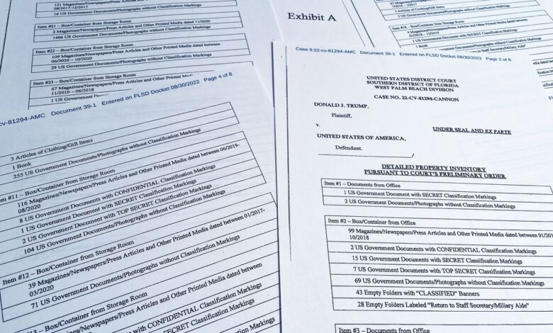 El FBI halló un documento confidencial sobre las armas nucleares de otro país en la casa de Trump en Florida
