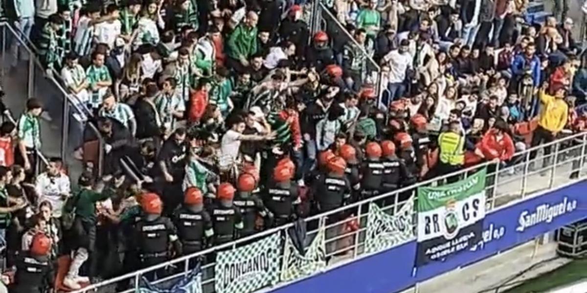 El Racing pide explicaciones por las cargas de la Ertzaintza contra sus aficionados