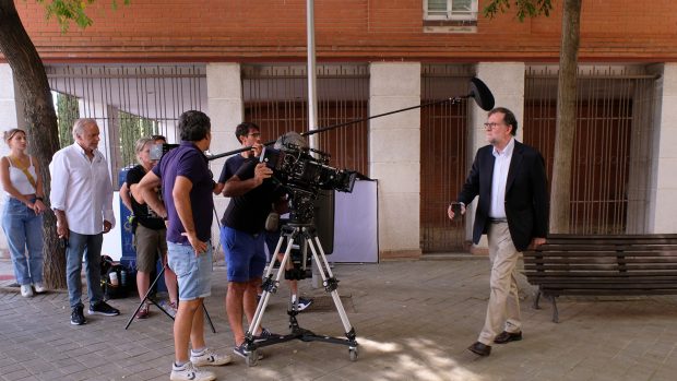 Mariano Rajoy en el rodaje /