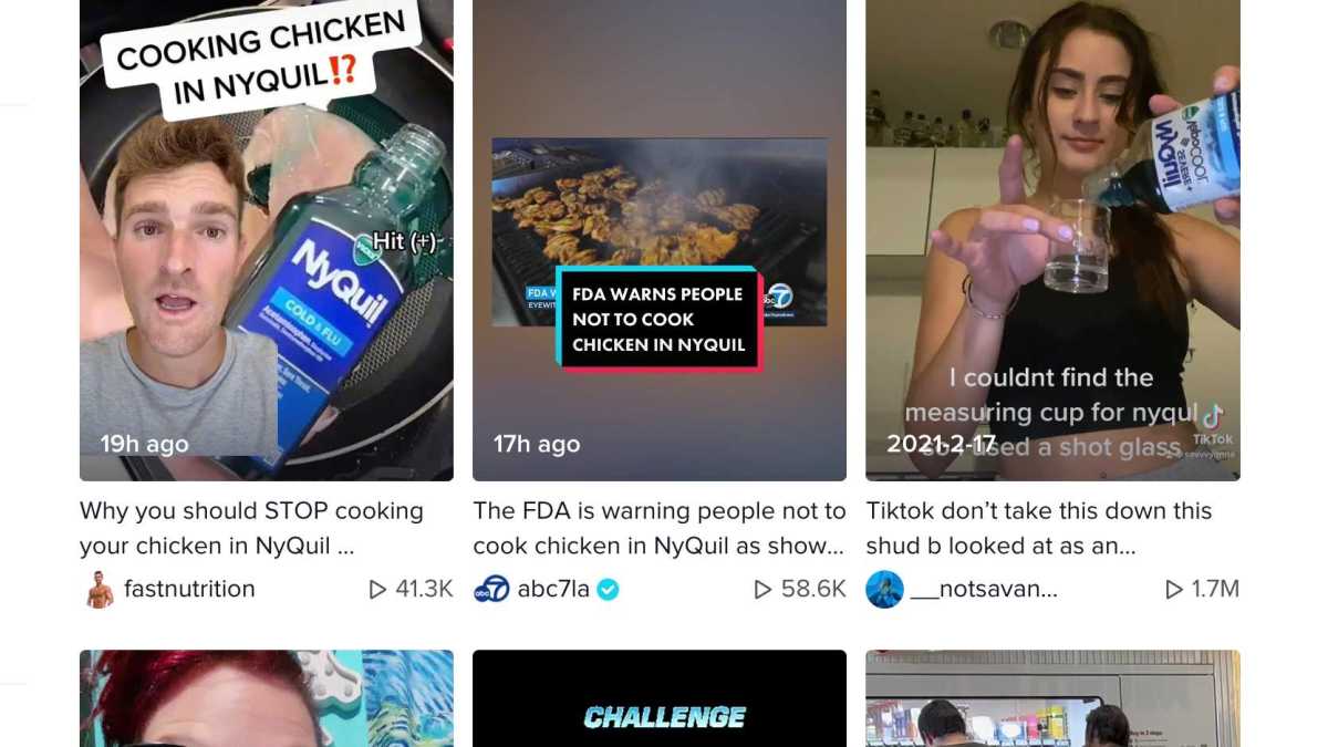 El pollo NyQuil no es en realidad una tendencia de TikTok