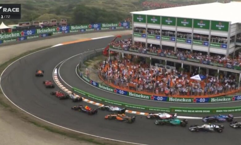 GP Países Bajos | F1 GP Holanda: Sainz y Hamilton se tocan en la salida