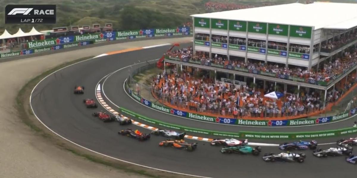 GP Países Bajos | F1 GP Holanda: Sainz y Hamilton se tocan en la salida