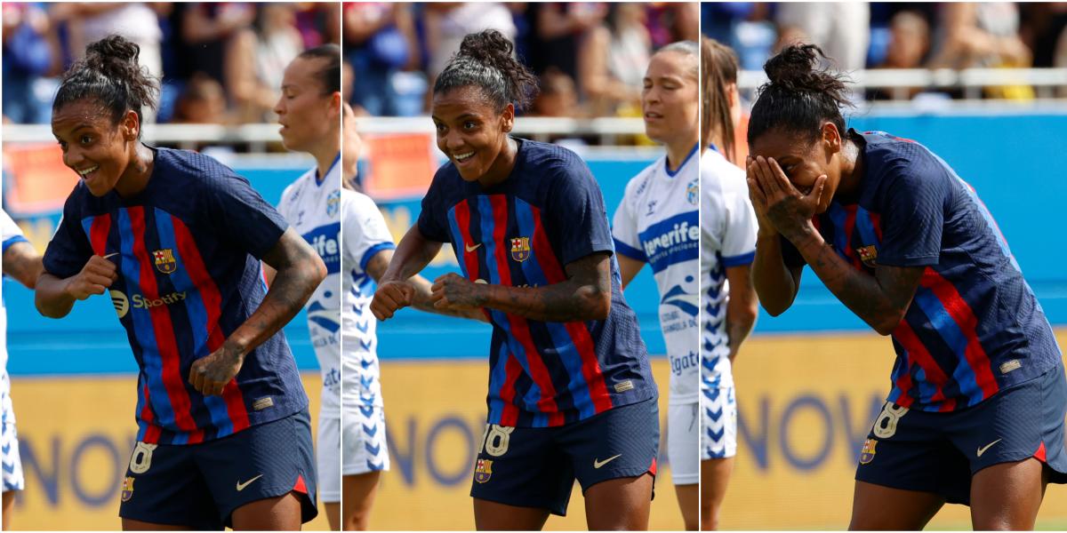 Geyse celebró su gol al estilo Vinicius