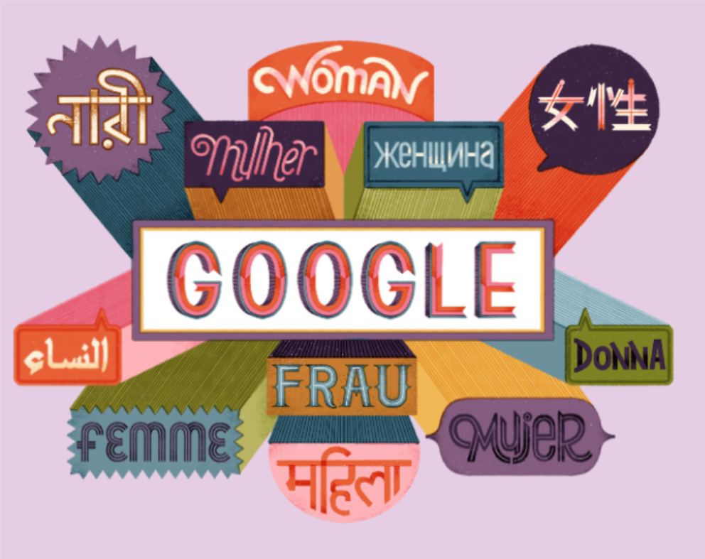Google celebra el 8 de marzo con 14 frases en su Doodle