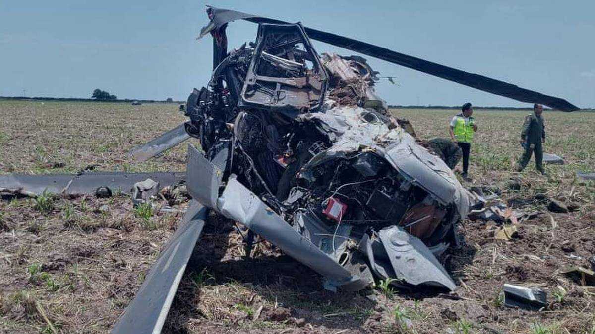 Helicóptero de la Marina cayó por falta de combustible