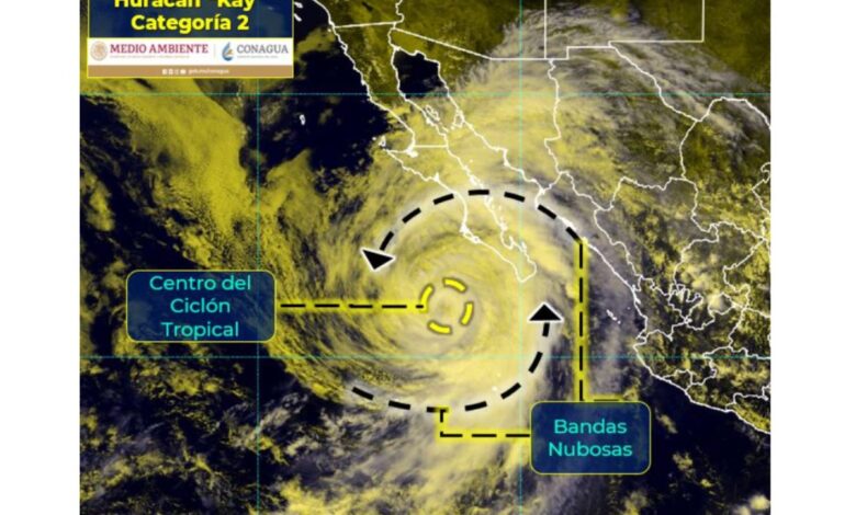Huracán Kay se debilita ligeramente sobre costa del Pacífico