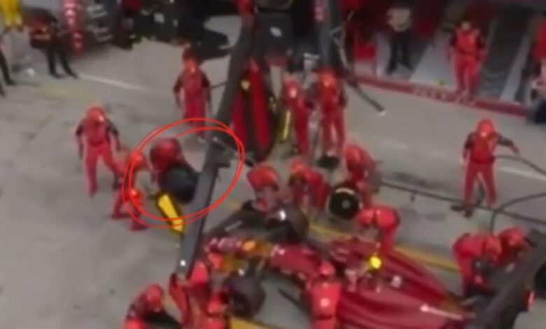 Lo que falló en la horrenda parada de Ferrari con Sainz