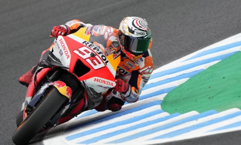 Marc Márquez se lleva su tercer libre del año en agua
