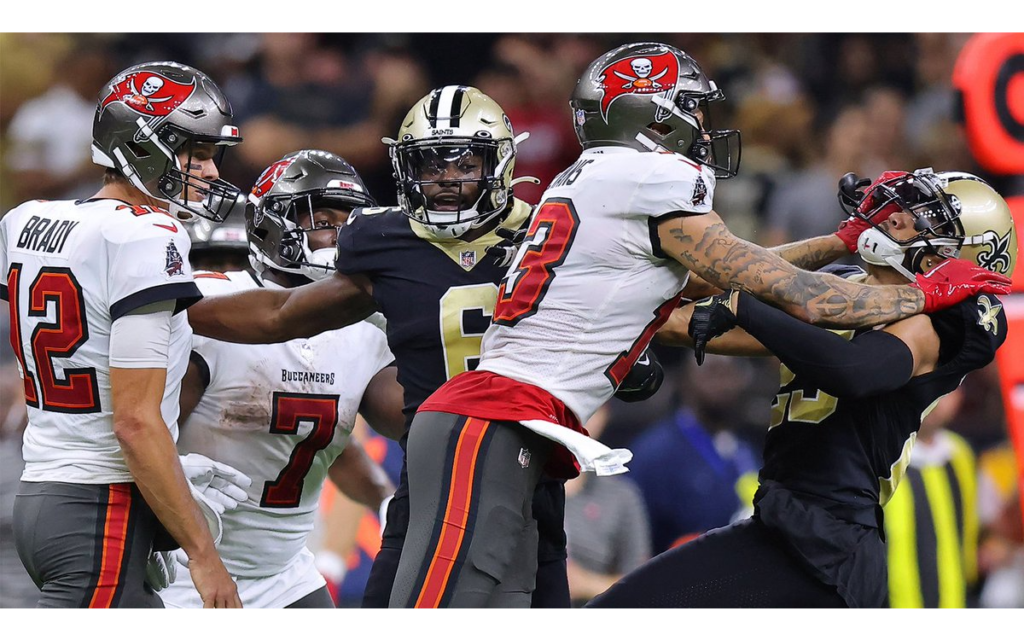 NFL: Sale barato a Mike Evans haber iniciado la trifulca entre Bucaneros y Santos | Video