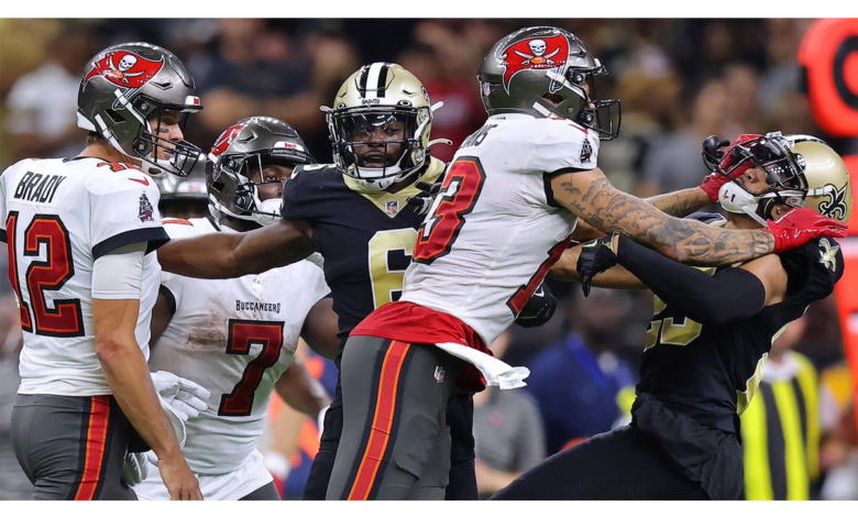 NFL: Sale barato a Mike Evans haber iniciado la trifulca entre Bucaneros y Santos | Video
