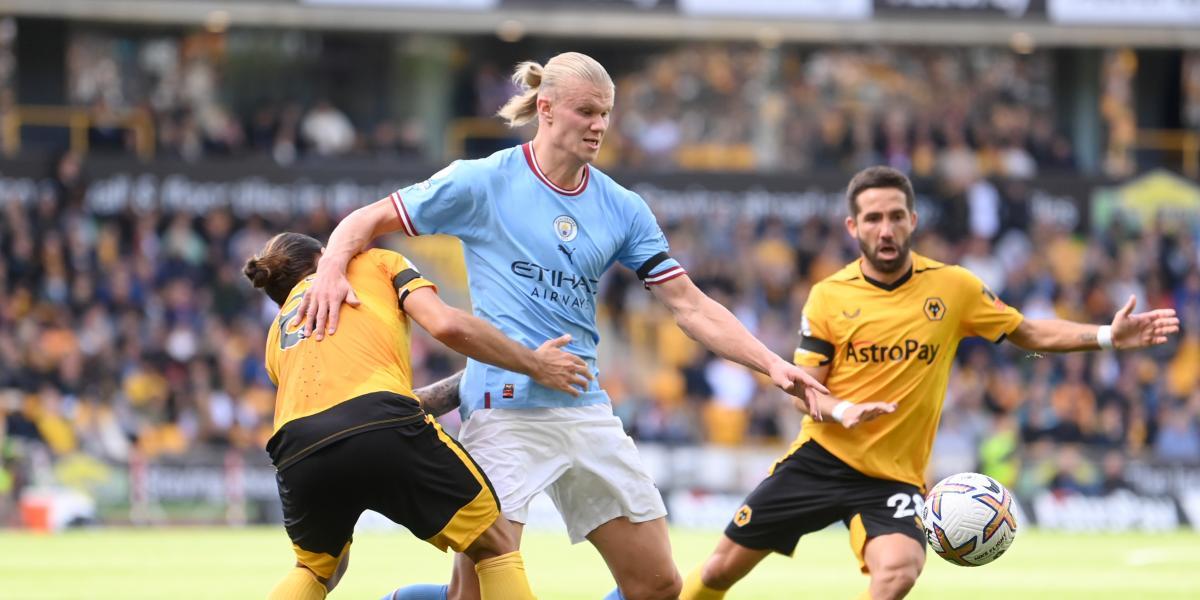 Otro gol y otro récord de Haaland al descanso del Wolverhampton - City