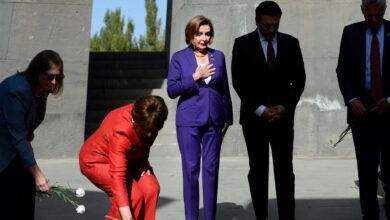 Pelosi, en Armenia, condena a Azerbaiyán por los enfrentamientos