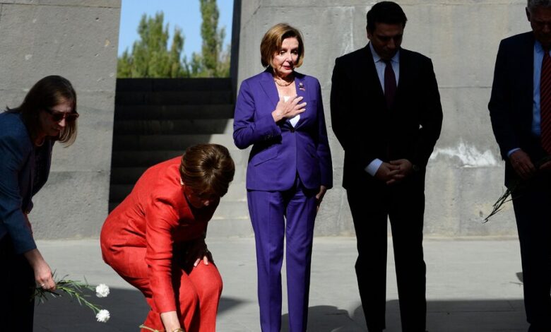 Pelosi, en Armenia, condena a Azerbaiyán por los enfrentamientos