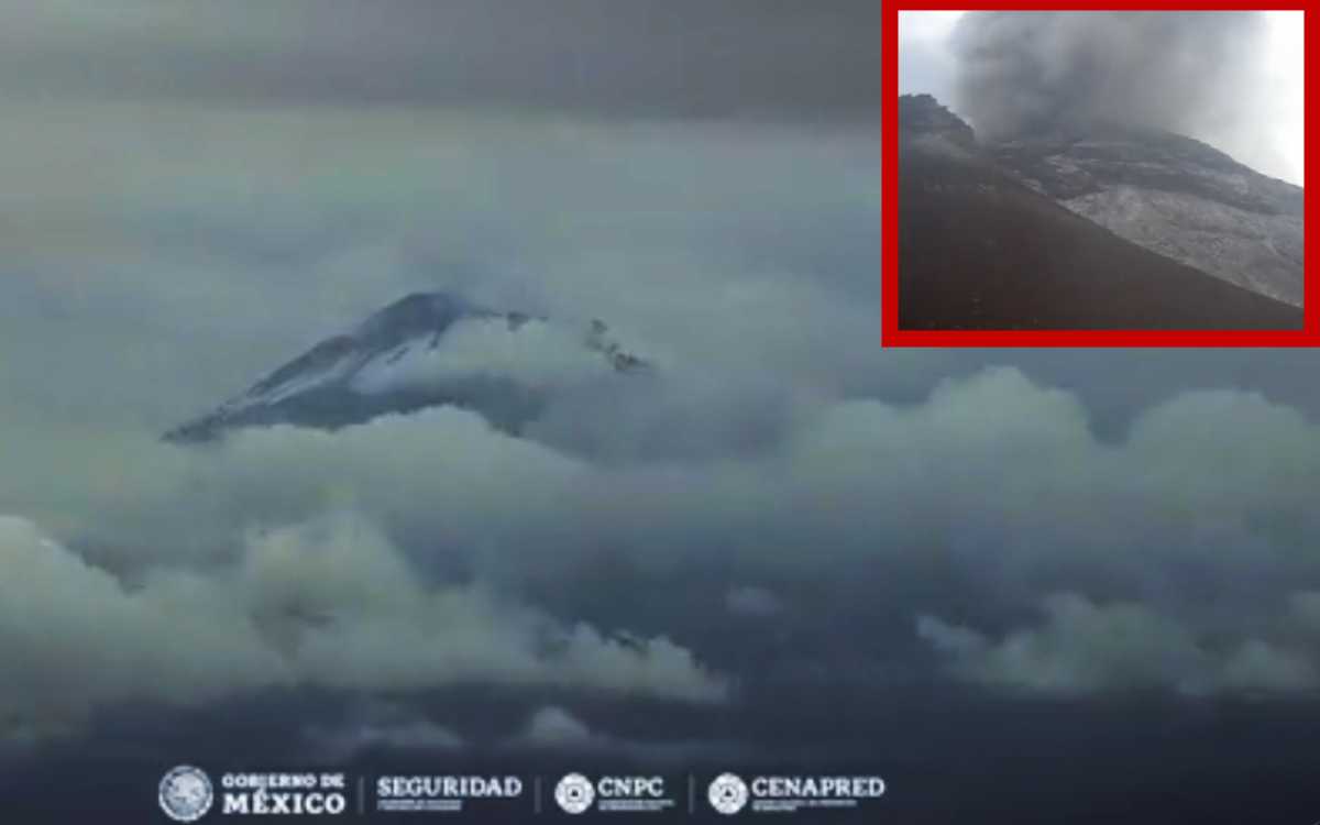 Popocatépetl registra dos explosiones menores