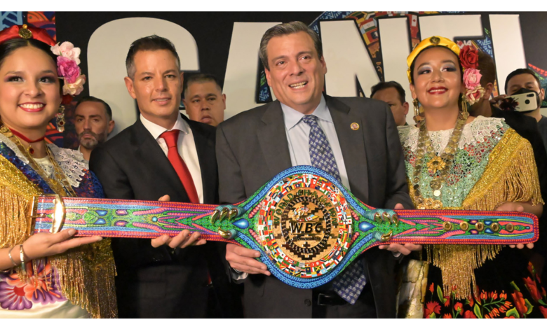 Presentan cinturón oaxaqueño para el ganador de la trilogía Canelo vs. GGG | Video