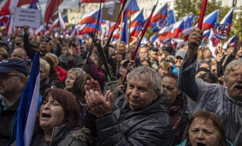 Protestas en Praga señalan un invierno turbulento en Europa