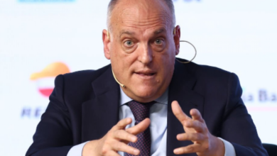 Tebas: "Prefiero no tener al City o al PSG en LaLiga que tener a Messi o Cristiano"