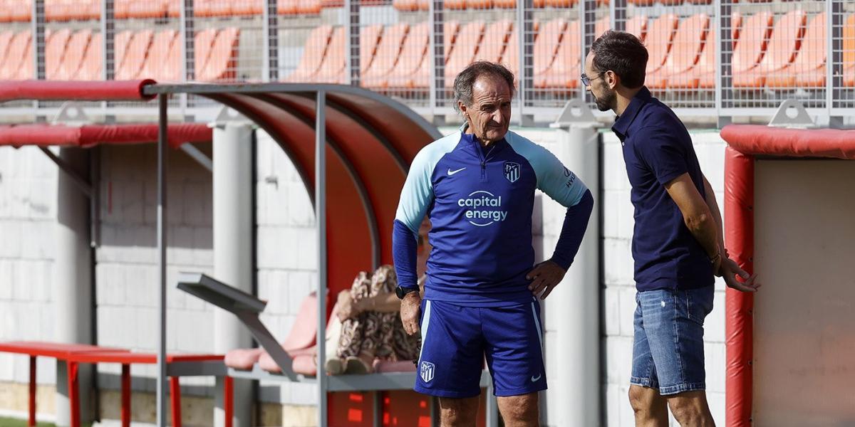 Visita de lujo al entrenamiento del Atlético