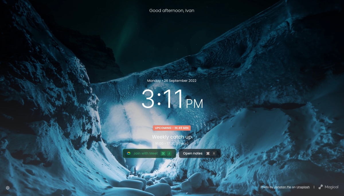 timeOS es una extensión de Chrome que pone los detalles de su reunión en un solo lugar