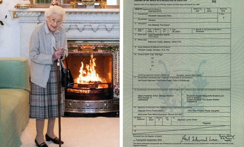 ¿De qué murió y a qué hora murió la reina Isabel II? Dan a conocer su acta de defunción