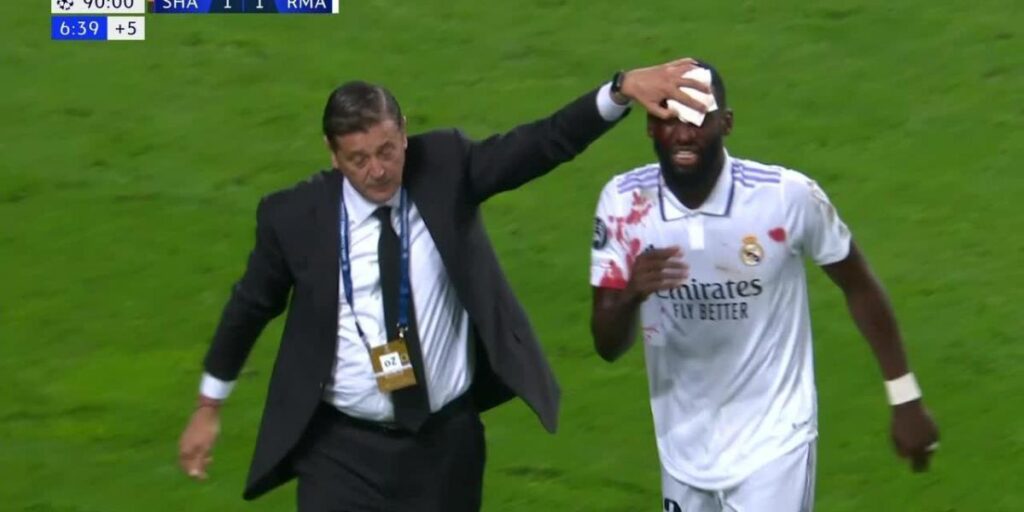 ¡Tremendo porrazo entre Rüdiger y Trubin!