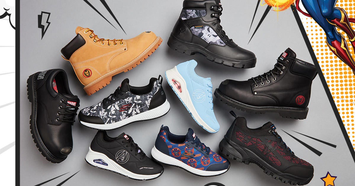 Marvel se asocia con dibujantes en calzado de superhéroe para trabajadores esenciales