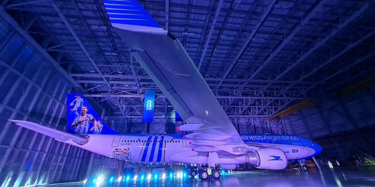 Argentina presenta su avión para el Mundial