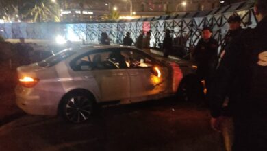 BMW se estrella contra Glorieta del Ahuehuete